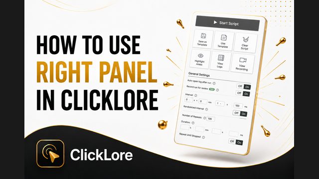 How to Use the Right Panel in ClickLore
