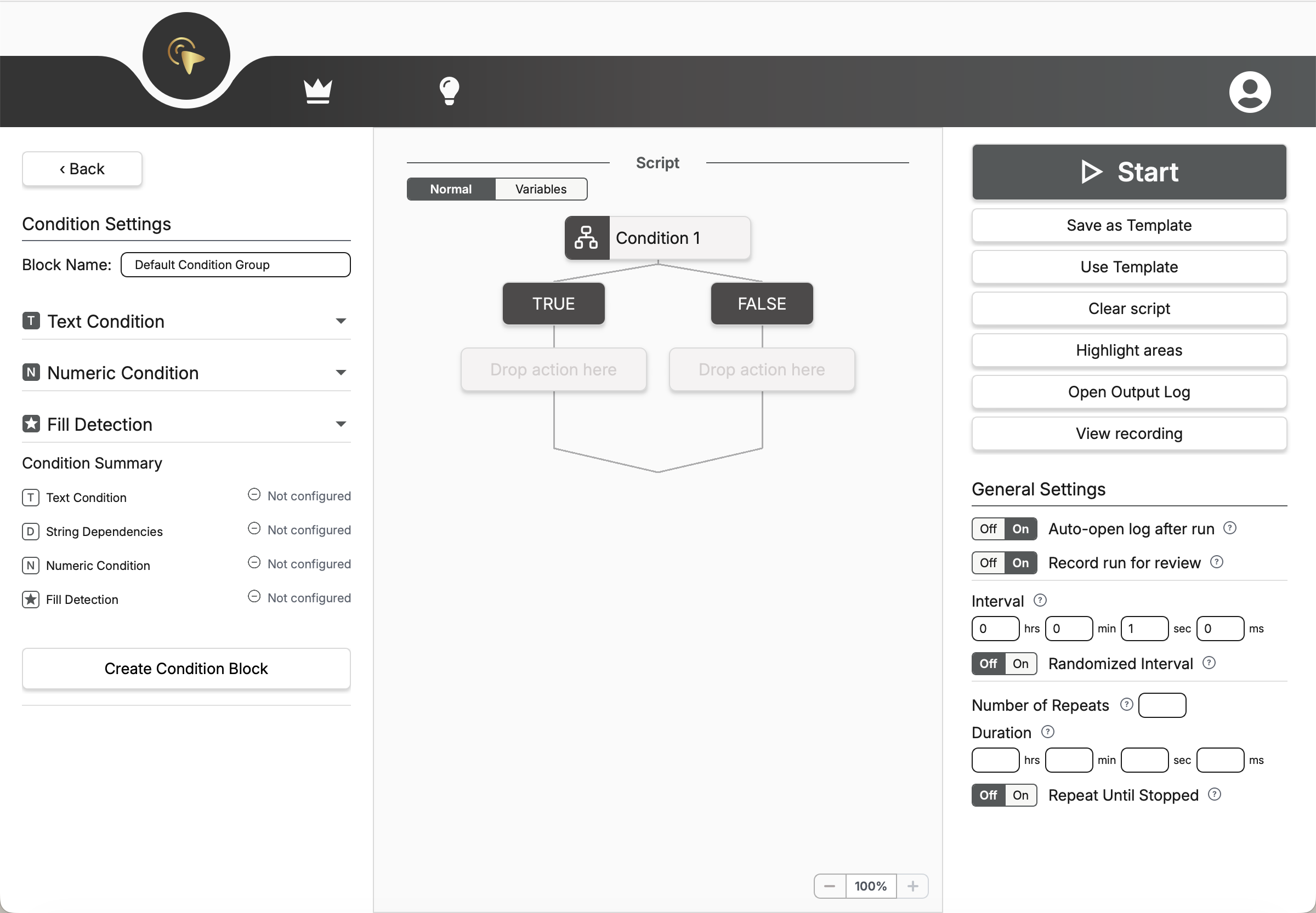 Screenshot der Clicklore-App